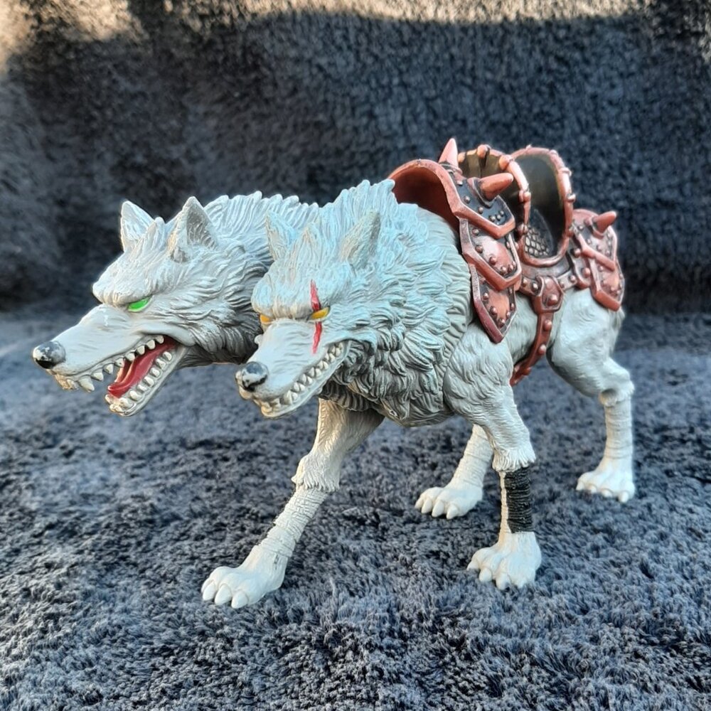 Chap Mei True Legends  2 Two Headed Orthrus Grey Wolf with Saddle